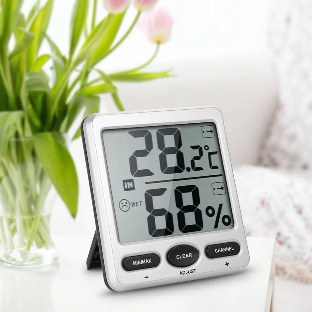 

Humidity Meter 1 to 3 Inside Outside Remote Sensor Emitter Console Receiver Wireless Digital Thermo-Hygrometer Wine Cellars