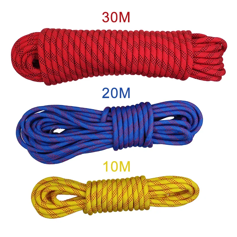 20m Tree Rock Climbing Rope 12mm Outdoor Mountain Safety Rescue Auxiliary Cord 