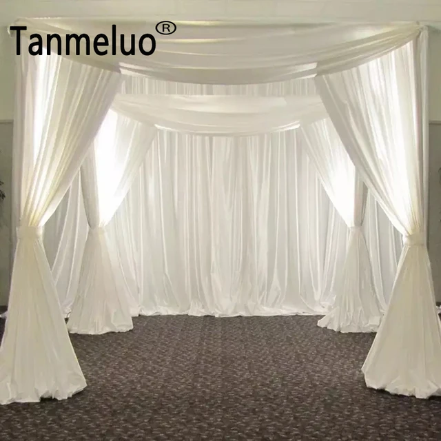 Whole Wedding Arch Square Pavilion Backdrop Curtains Whole Wedding Arch Square Pavilion Backdrop Curtains Decoration Backdrops Drapery Canopy