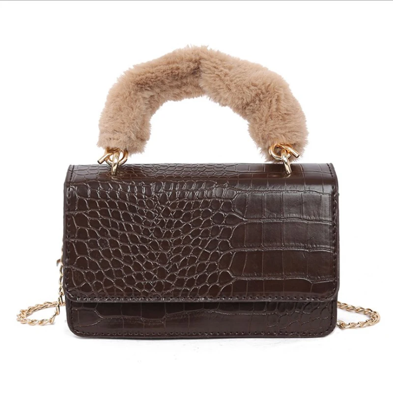 Женская сумка с каменной цепочкой, широкая сумка на плечо, Женская Ретро сумка-мессенджер