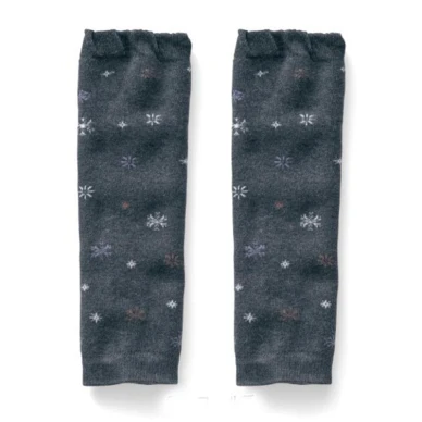 Хлопковые детские носки с принтом гетры, милые детские носки толстые гетры для маленьких мальчиков и девочек дышащие гетры для малышей - Цвет: Gray Snowflake