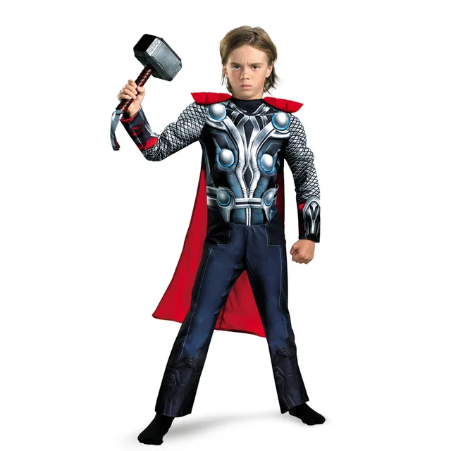 Skup 2016 nowy rzucili Avengers Thor klasyczny mięśni cosplay dziecko chłopcy Halloween kostiumy karnawałowe dla dzieci wymyślna baśniowa sukienka
