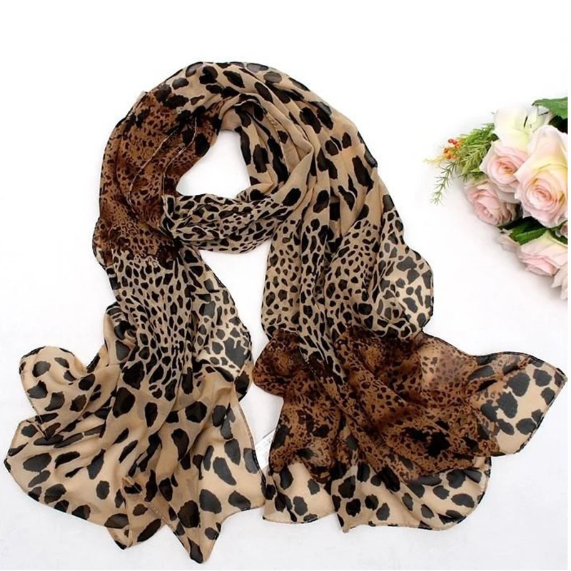 Buy 2018 New Leopard Print Scarves Chiffon Scarf Sun