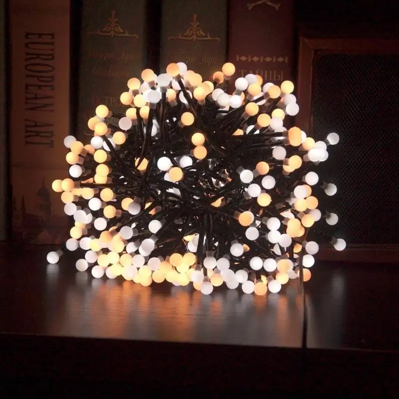 

Waterproof 3m 400 Milky Balls LED Firecrackers String Light,8 Modes Fairy String Light for Outdoor Indoor Home, Holiday Lighting