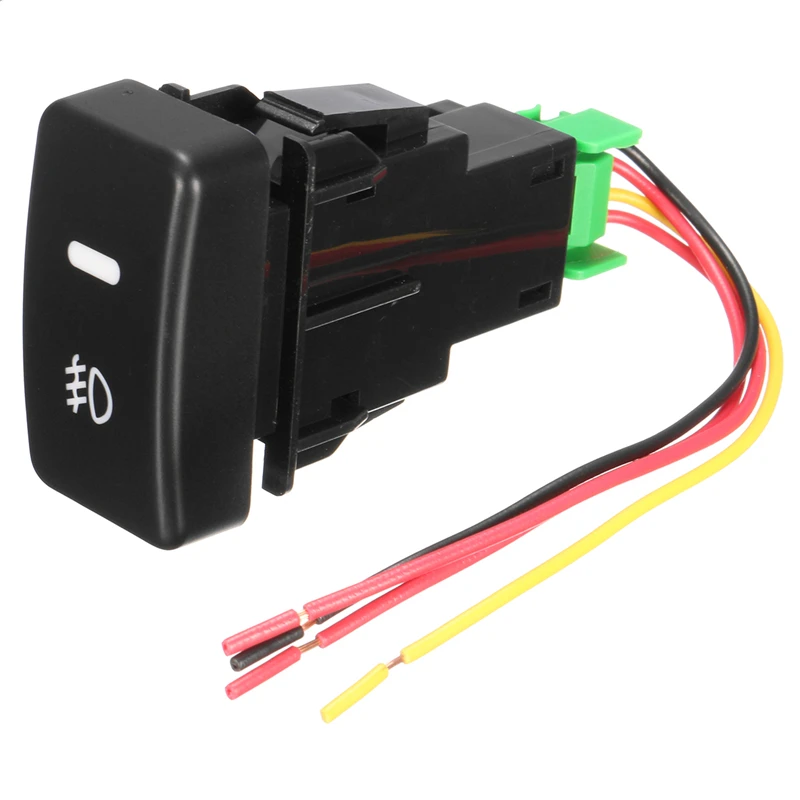 5 Pin Black Plastic Car Push Button Fog Light Switch For Honda Civic