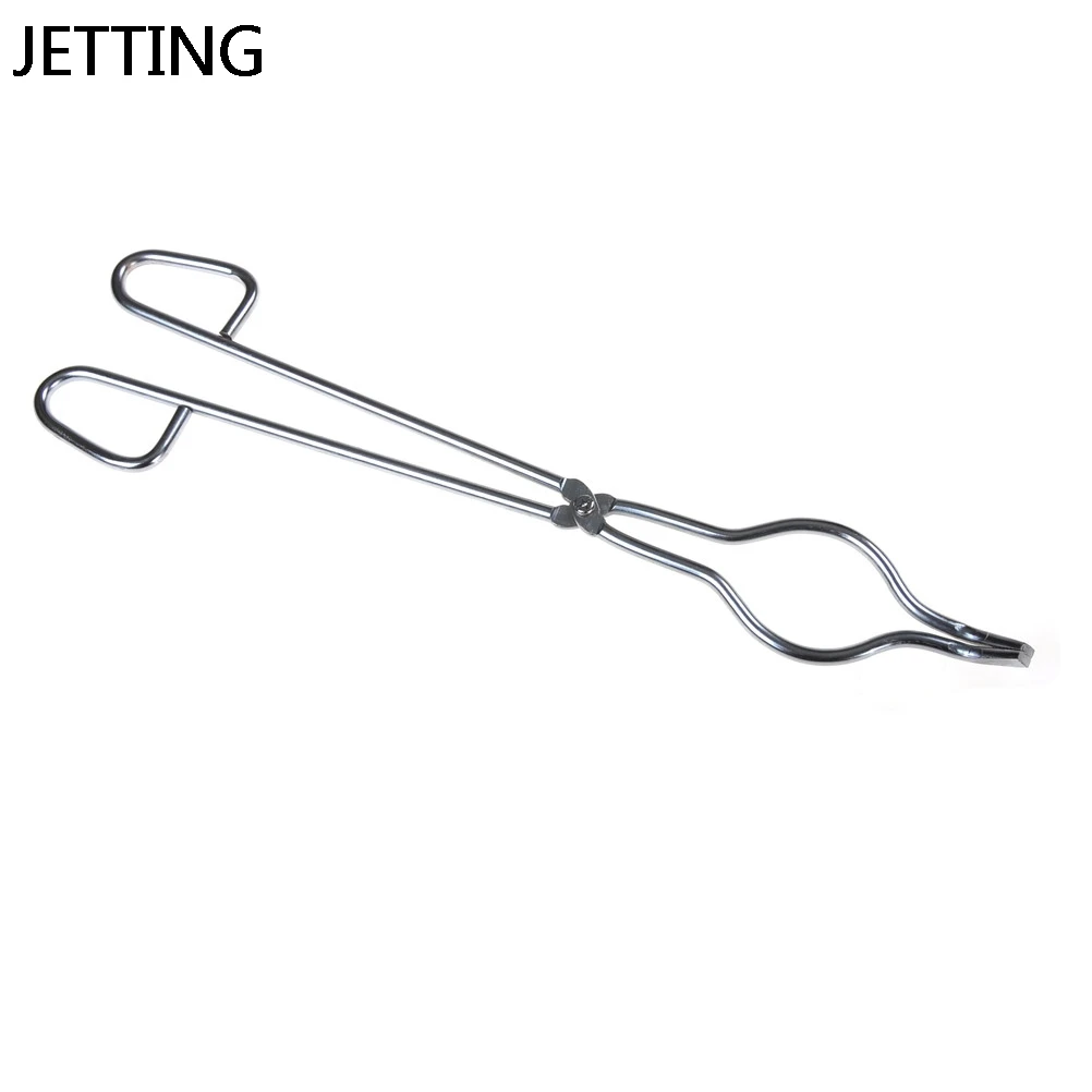 JETTING Practical 35cm Crucible Tongs Melting Dish Holder Stainless Plier Lab Melting Metal Tool for Chemical Lab Supply
