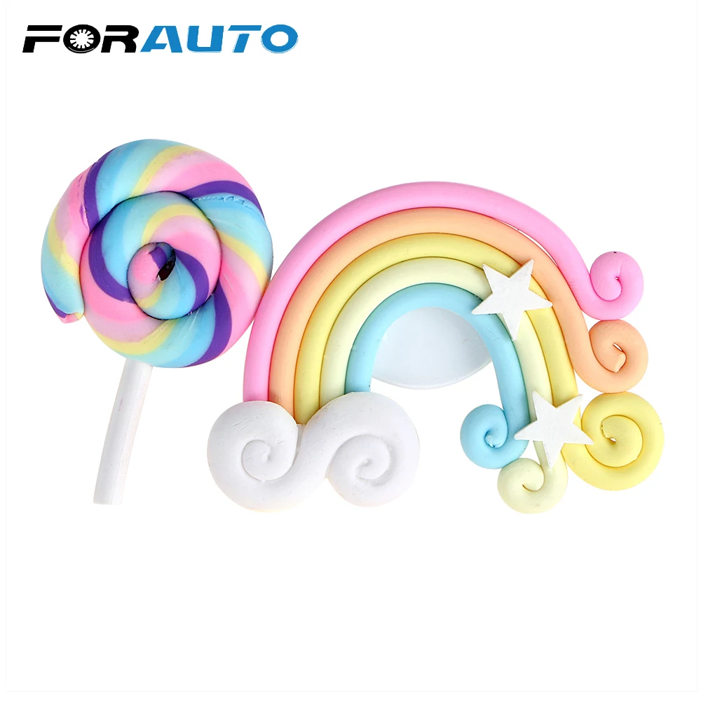 

FORAUTO Air Freshener Car Solid Fragrance Lollipop and Rainbow Auto Air Outlet Perfume Ornament Car-styling Car Accessories