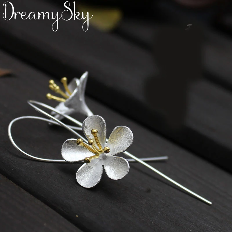 Женские серьги с крупными цветами DreamySky винтажные ювелирные украшения из