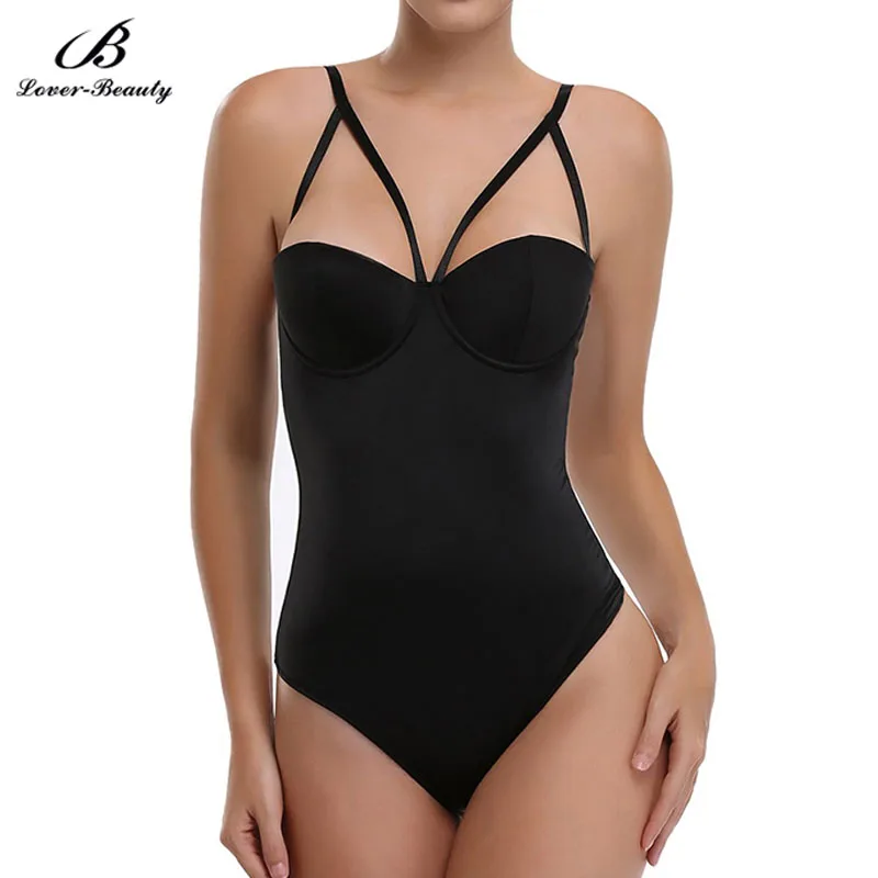 

Lover Beauty Women's Slimmer Shapewear Firm Control Body Briefer Bodysuit Smooth Plunge Bodybriefer Body Thong Shaper-B