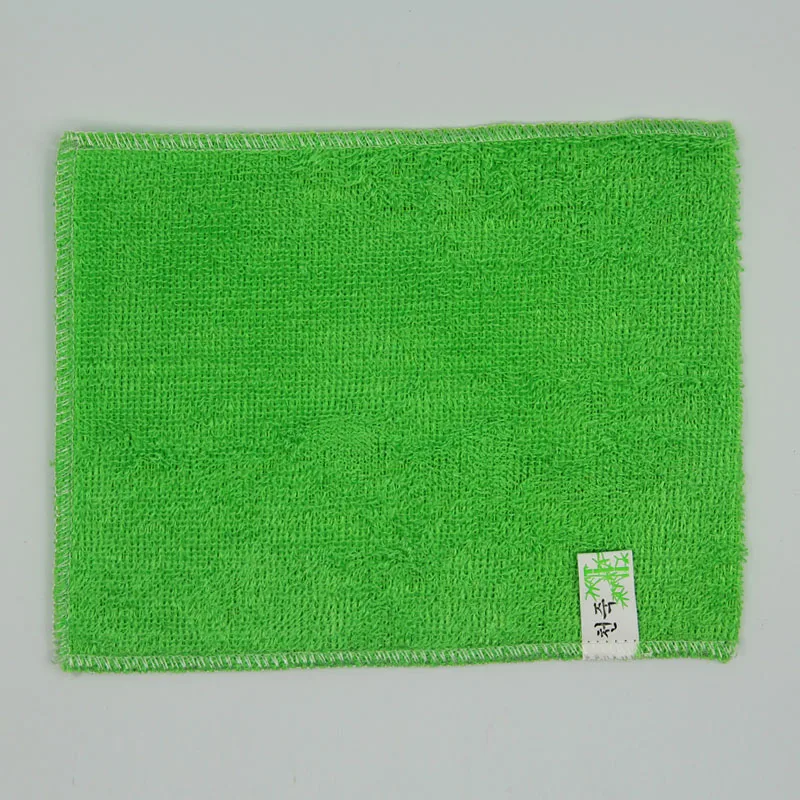 SINSNAN бамбуковое волокно износостойкая микрофибра антипригарное масло тряпки кухонное полотенце многофункциональная Чистящая тряпка ткань для посуды - Цвет: green27X30cm