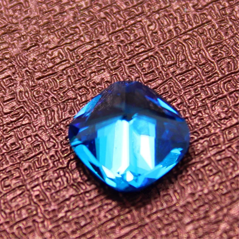 Joanlyn Light Blue Sapphire квадратная граненая Подушка с изображением драгоценного камня Cut