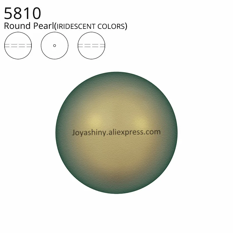 Оригинальные кристаллы от Swarovski 5810 переливающиеся цветные жемчужные бусинки с полным отверстием для изготовления ювелирных изделий шитье бисером вязание своими руками дизайн ногтей - Цвет: Green-PRL-(001-930)