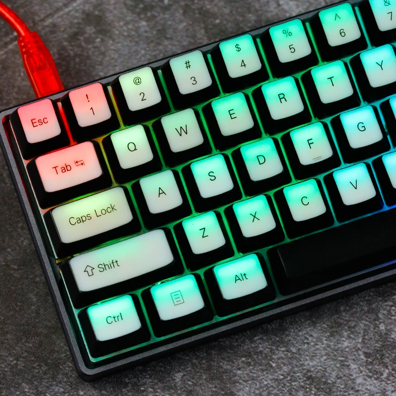 Front Printed Backlit Keycaps 104/87/61 ANSI layout Translucidus