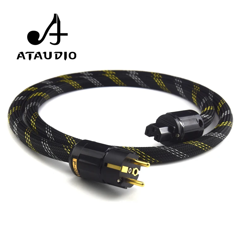 ATAUDIO Hifi евро кабель питания 4N OFC из чистой меди с европейской связью|copper power cable|ofc