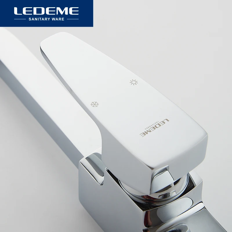 LEDEME Смеситель для кухни высокий с гайкой латунь Цвет: хром L4030 2|tap for kitchen|kitchen faucet