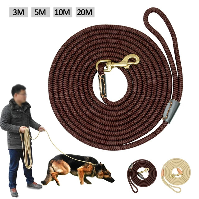 Durable Dog Tracking Leash Nylon Long Leads Rope Pet Training Walking Leashes 3m 5m 10m 20m For