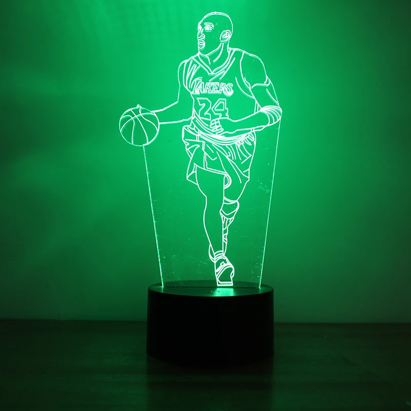 3D USB LED творческий визуальный настольная лампа USB дети прикроватные NBA Баскетбол лампа спать ночью свет для бойфренда подарок свет