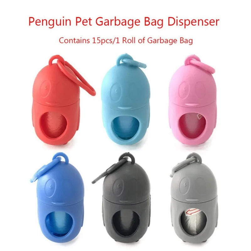 

Pill Shape Pets Dog Poop Bag Dispenser Waste Garbage Bags Carrier Holder Dispenser + Poop Bags Set Pet Accessories