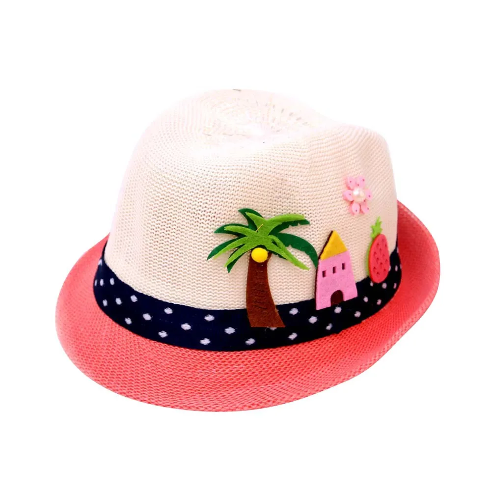 Cute Hat Summer Baby Fashion Cartoon Children Casual Breathable Hat Straw Hat Kids Hat Boy Girls Hat Cap czapki dla dzieci - Цвет: G