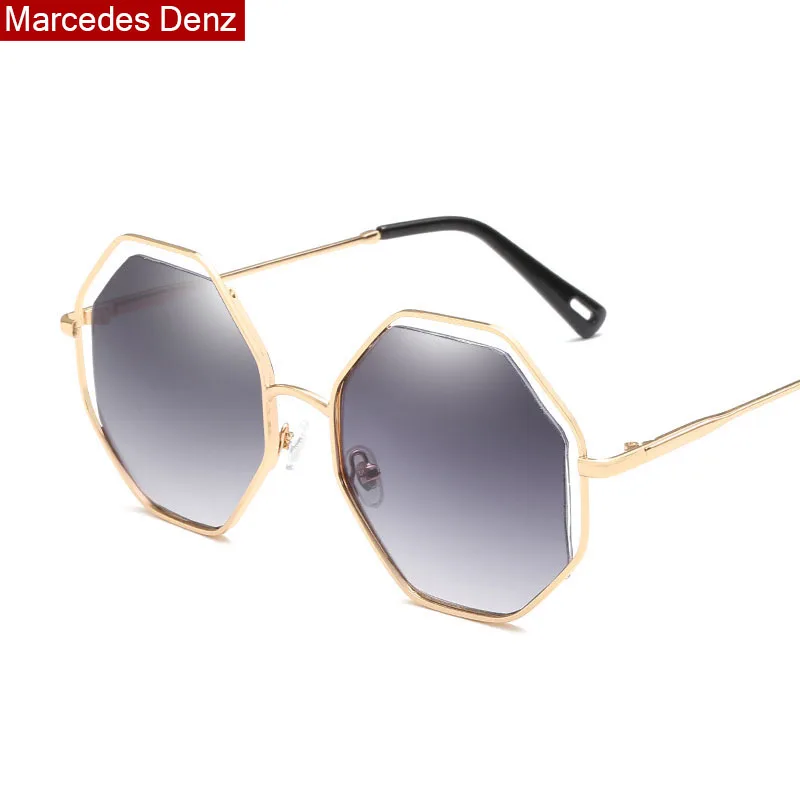 

2019 New Metal Leopard Frame Polygon Sunglasses Men Women Octagon Brand Glasses Designer Fashion Male Female Shades