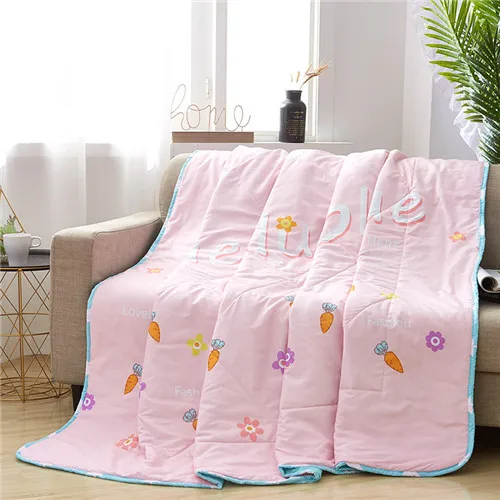 Home Watermelon summer quilts patchwork duvet 1pc grey throw blanket Freshness thin comforter ployester home bedspread 200*230cm - Цвет: cartoon letters