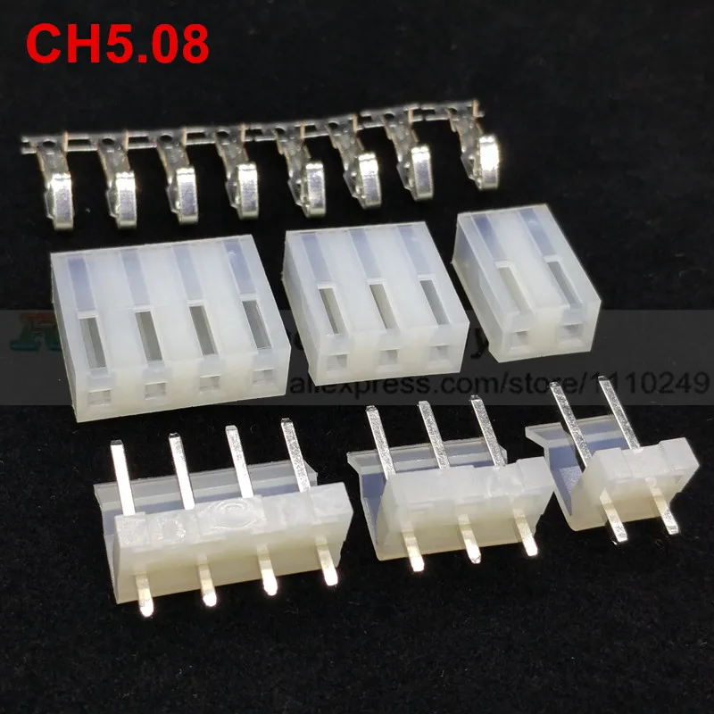 

20set/lot CH5.08 5.08mm connector 20pcs female housing + 20 PCS male header + terminal 2 3 4 5 6 7 8 10pin