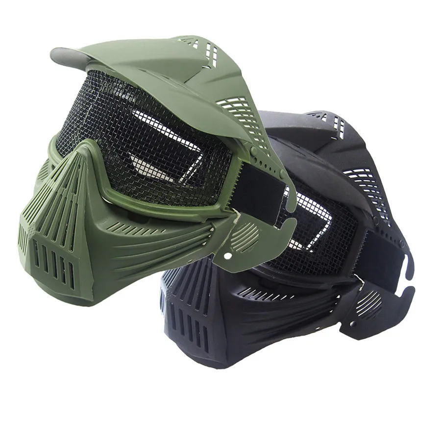 Buy Tactical Airsoft Full Face Mask Safety Metal Mesh