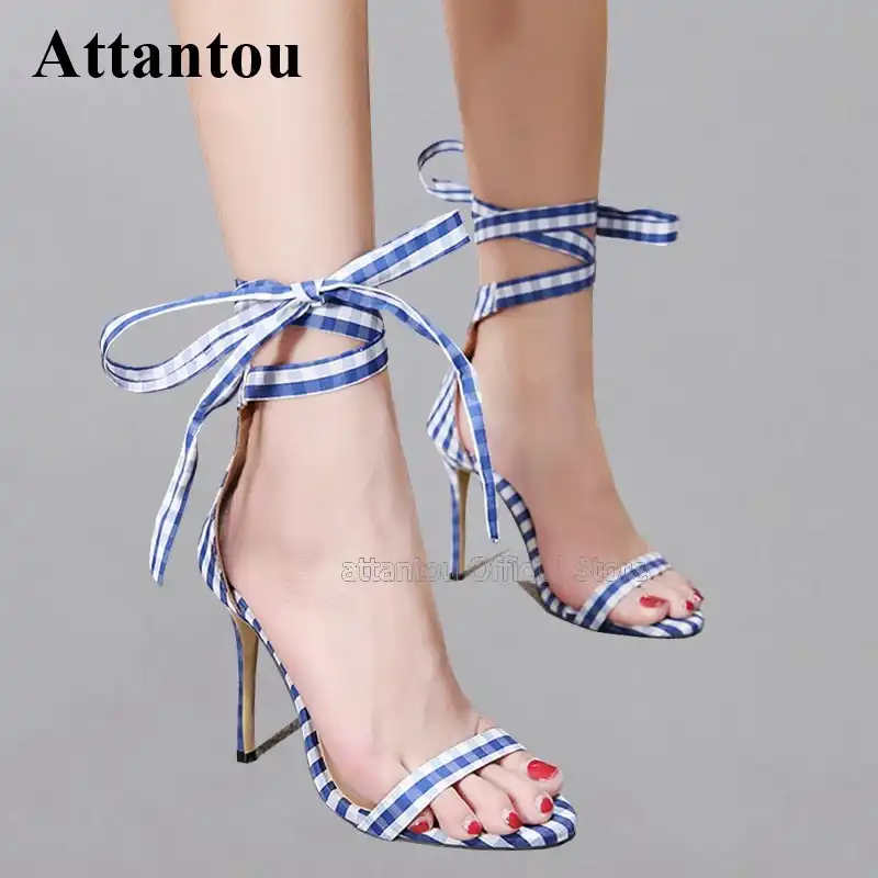Designer lace up heels Outlet