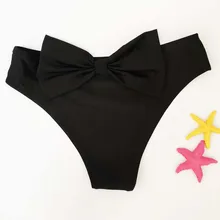 Женская Низкая Талия Нижняя часть купальника Бикини плавки сексуальный комплект бикини раздельный женский купальник сплошной шорты брюки