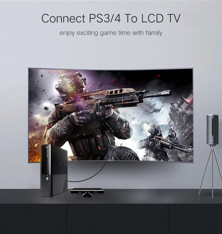 Фото Кабель с позолоченным разъемом, Поддержка Ethernet 3D Для HDTV монитора, проектора, сплиттера, коммутатора 1080P №5