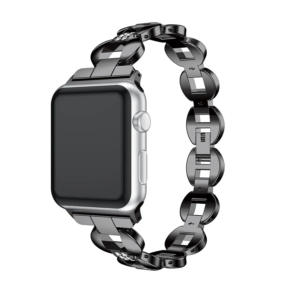 Стальной ремешок для часов Apple Watch Series 4 1 3 2 ремешок для часов стальной ремешок для iWatch 42 38 40 44 мм нержавеющая металлическая Ремешки для