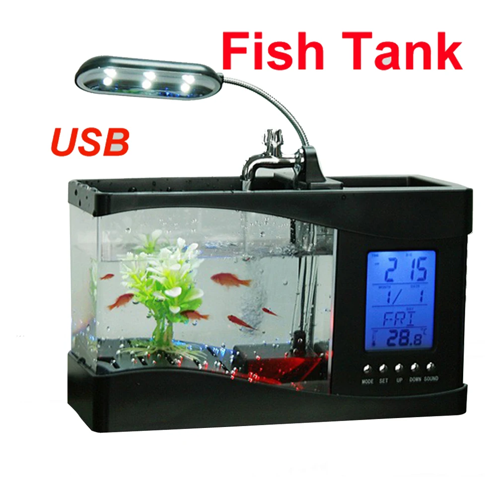 Buy Office Mini aquarium USB LCD Desktop Fish Tank