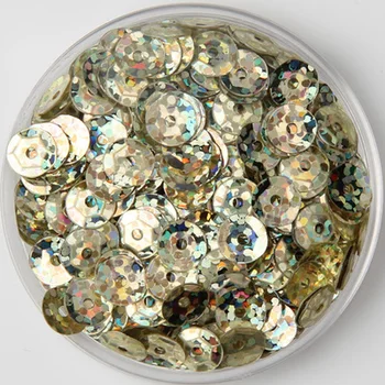 

Laser Bright 50g 6mm Cup Round Sequins Laser Sequins Paillettes Sewing Sequins Decoration 78# Laser Light Gold Confetti