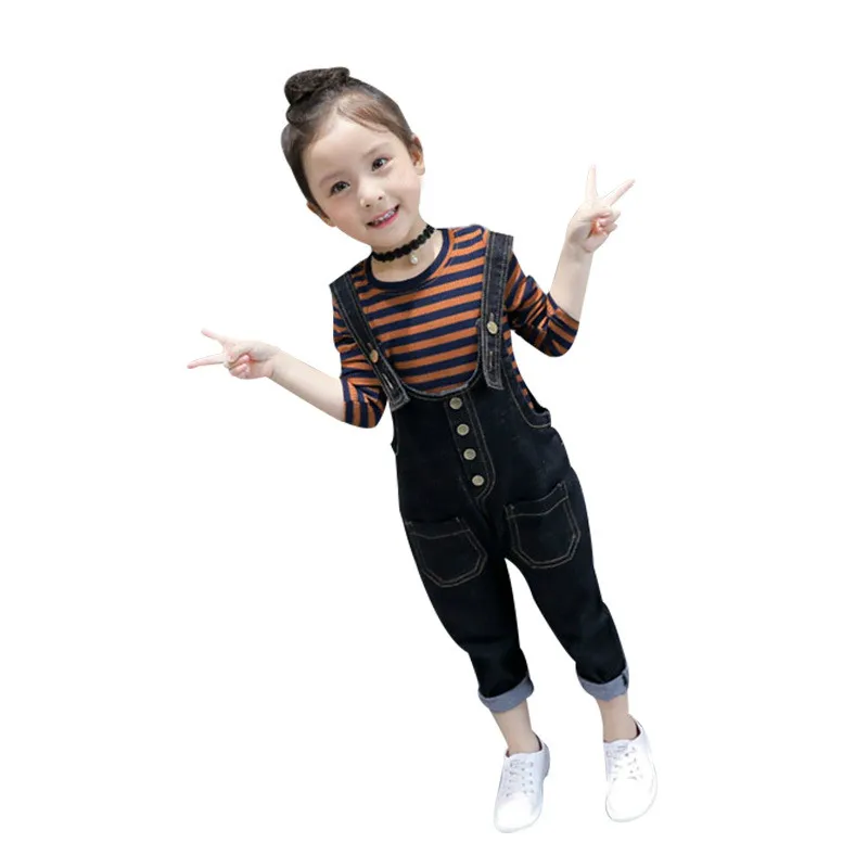 

BibiCola 2019 Children Clothing Spring Toddler Clothes T-shirt+bib Pant 2pcs Outfit Kids Tracksuit Suits For Girls Clothing Sets