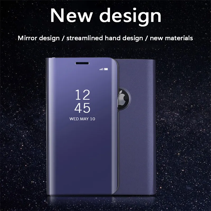 Mirror Flip Case for Samsung Galaxy Note 8 S6 S7 Edge S8 Plus Clear View Window Smart Cover Iphone 6 6s 7 X | Мобильные телефоны и