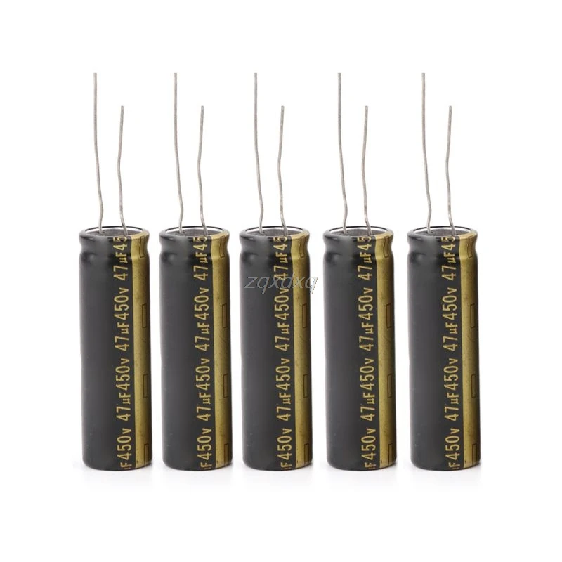 

5pcs 450V 47UF Aluminum Electrolytic Capacitors For LCD TV LED 13x42mm Drop Ship
