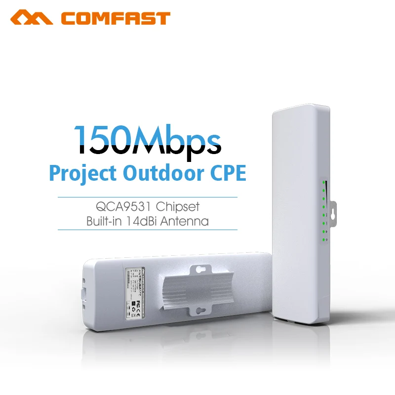 

Updated 150M 2.4Ghz outdoor Access Point for long range 14dBi Antenna high power wireless bridge wifi 1-2KM CPE COMFASTCF-E214v2