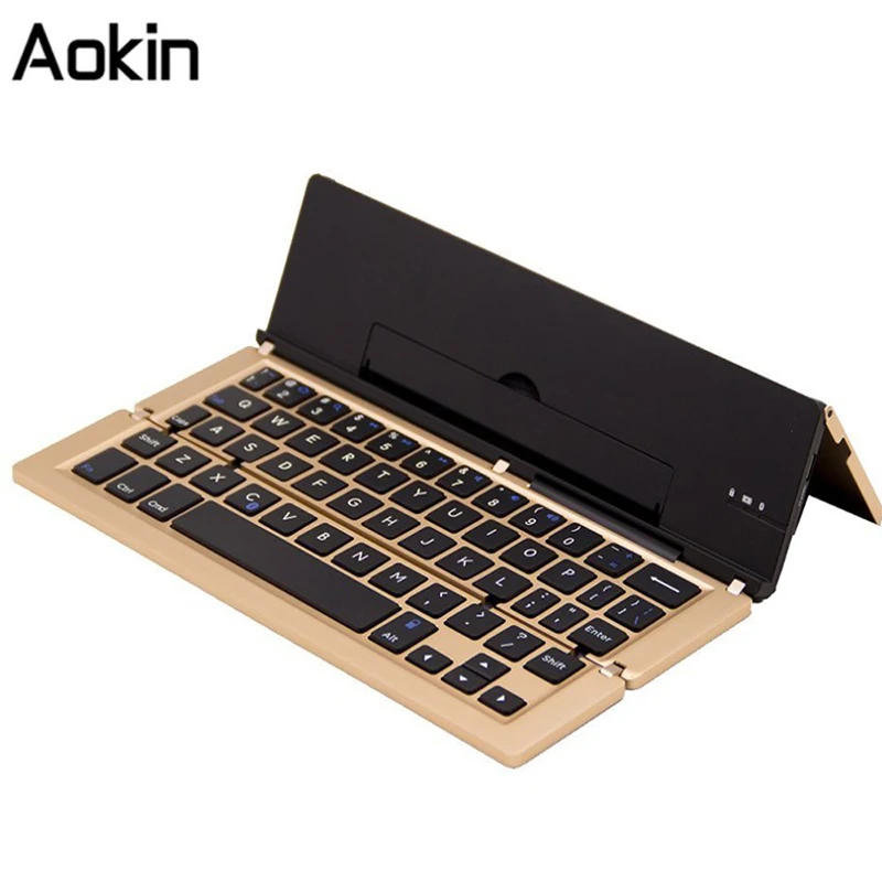 

Aokin Foldable Bluetooth 3.0 Keyboard, Portable Wireless Keyboard for iOS, Android, Windows, PC,Tablets and Smartphone