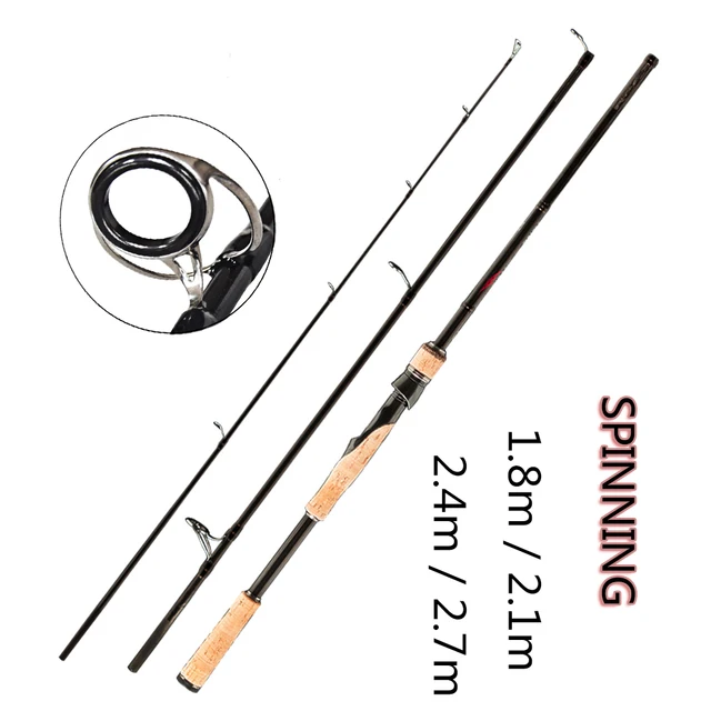 $US $17.02 FX 1.8m 2.1m 2.4m 2.7m Fishing Rod Spinning Casting Travel Ultra Light 3 Section Fishing Lure Rod V