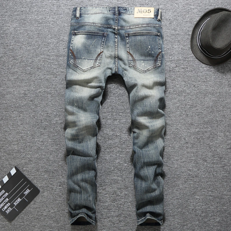New Season Men s Grey Painty Jeans Denim Brand Pants Casual Style High Grade Slim Fit 2