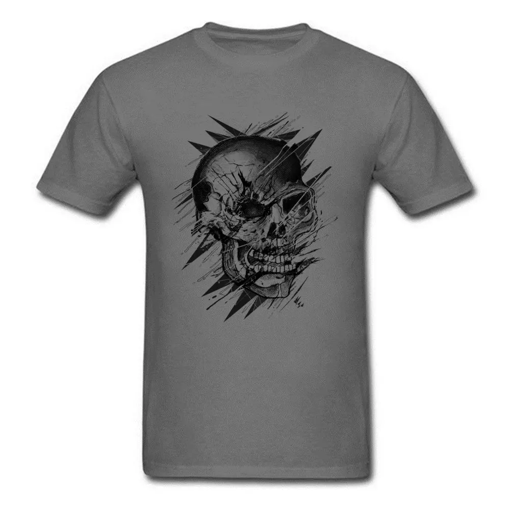 Geek Skulls Not Dead Round Collar Top T-shirts NEW YEAR DAY Tops Shirt Short Sleeve for Men Cute 100% Cotton Design T-shirts Skulls Not Dead carbon