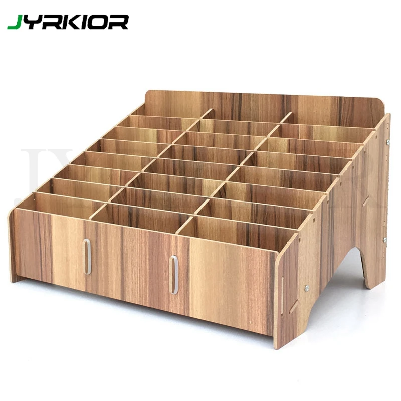 Jyrkior multifunctional wooden desktop storage box classroom mobile