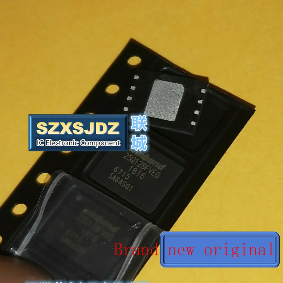 SPI FLASH 100% абсолютно новый оригинальный W25Q128FVEG W25Q128FVEIG 16MB 8X6mm W25Q128JVEQ W25Q128JVEIQ 2 7 V 3 6