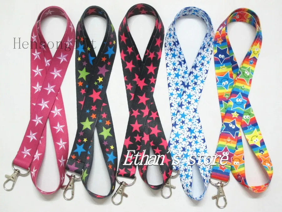 imágenes para Niñas Patrón de Estrella Llaveros Cordón Estrellas Correas de Cuello Color de La Mezcla de Lotes imágenes para Niñas Patrón de Estrella Llaveros Cordón Estrellas Correas de Cuello Color de La Mezcla de Lotes