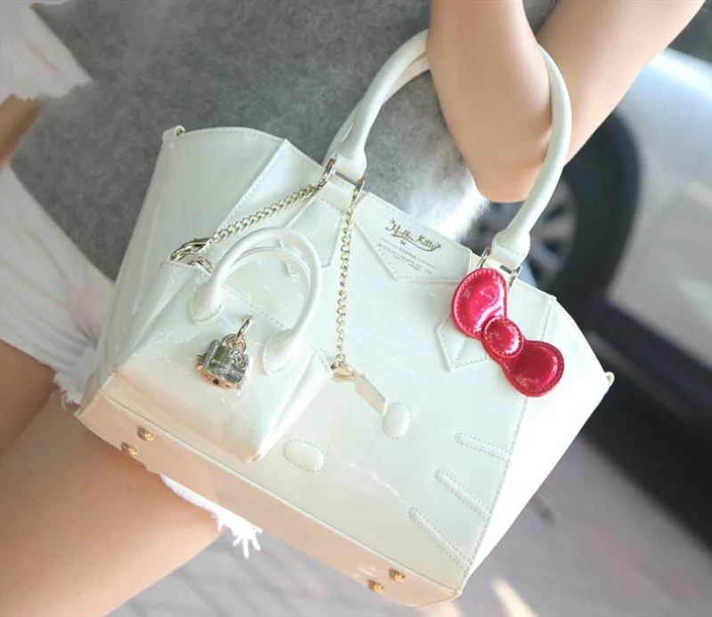 

New Hello kitty 2 in 1 Handbag Shoulder Purse + Small Coin bag XW-14511