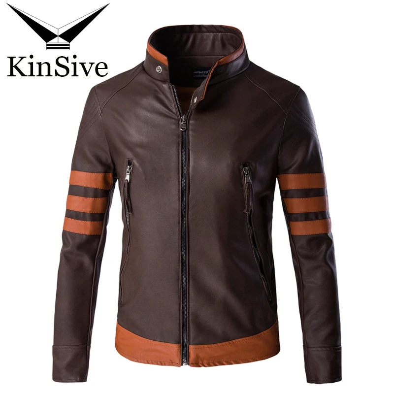 2018 Men's Leather Jackets And Coats Spring Brand Men Slim Stand Collar Jaqueta Couro Bomber Jacket Faux Leather PU Fur Coat 5XL