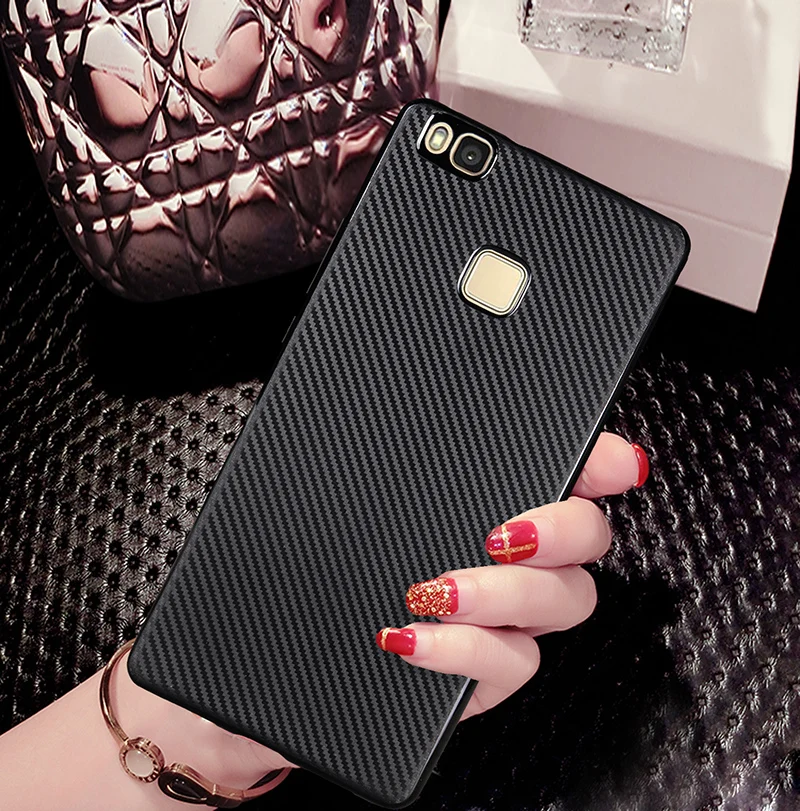 carbon fiber silicone case huawei p9 lite (5)