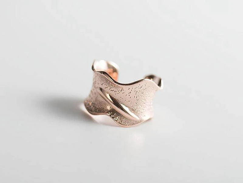 Ruifan, 3 цвета, 925 пробы, серебряные, регулируемые кольца для женщин, большие, широкие кольца, кольца для пальцев, для мужчин, специальное, Открытое кольцо, Ringen YRI066 - Цвет камня: Rose Gold