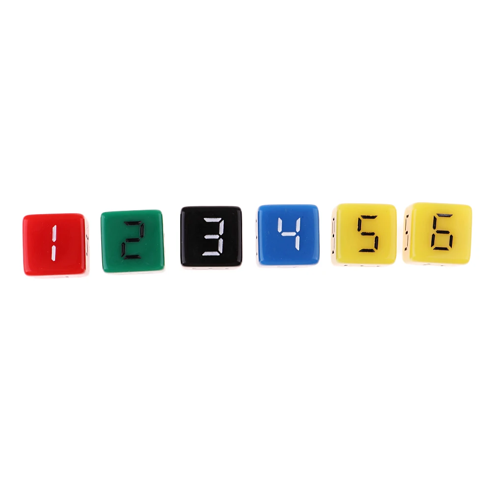 25x Acrylic Square Six Sided D6 Dices 16mm for KTV Shaker Cup Game Prop Gift Six Sided Acrylic Dice 