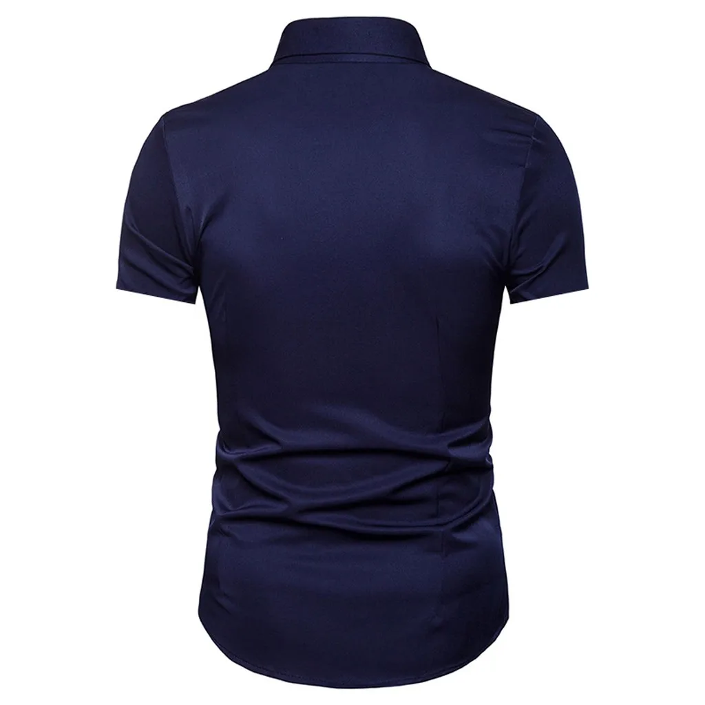 Рубашка мужская рубашка 2019 Новая Летняя мода Chemise Homme Мужская s принт рубашки с коротким рукавом рубашка мужская блузка # G30